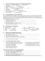 Đề anh 6  ôn thi học kỳ môn Tiếng Anh lớp 6 tuyển chọn