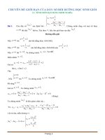 Chuyên đề giới hạn của dãy số bồi dưỡng học sinh giỏi