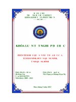 Phân tích hiệu quả sản xuất dưa hấu của xã hàm ninh, huyện quảng ninh, tỉnh quảng bình 