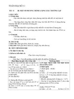 Giáo án Đại số 11 chương 1 bài 3: Một số phương trình lượng giác thường gặp