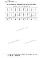 Đáp án hóa đề thi minh họa THPTQG 2018