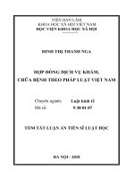 Hợp đồng dịch vụ khám, chữa bệnh theo pháp luật việt nam tt