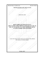 Hoàn thiện giải pháp quản lý chất lượng công trình tại ban quản lý dự án đầu tư xây dựng các công trình dân dụng và công nghiệp tỉnh thái bình (tt) 