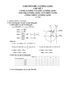 Chuyên đề lượng giác lớp 11 luyện thi THPT quốc gia
