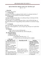 Giáo án Đại số 11 chương 1 bài 3: Một số phương trình lượng giác thường gặp