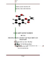 Sáng kiến kinh nghiệm phương pháp làm bài tập nhận biết sản phẩm khí