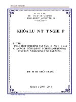 Phân tích tình hình cho vay và sử dụng vốn vay của các hộ nông dân tại chi nhánh NHNo  PTNT huyện đăk song 