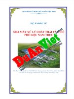 Dự án nhà máy xử lý rác thải tái chế phế liệu nam định 