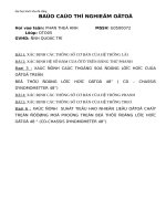 BÁO cáo THÍ NGHIỆM ô tô , ĐẠI HỌC ĐÀ NẴNG