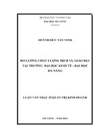 Đo lường chất lượng dịch vụ giáo dục tại trường đại học kinh tế   đại học đà nẵng