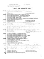 Câu hỏi trắc nghiệm ôn thi môn lịch sử 12 bài 24   27 