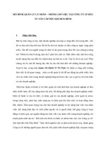 Phân tích  mô hình quản lý cá nhân – nhóm làm việc tại công ty CP đầu tư xây lắp dầu khí hòa bình 