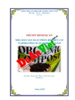 Nhà máy sản xuất phân bón hữu cơ vi sinh 30 000 tấn năm 