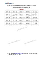 Đáp án toán đề thi minh họa THPTQG 2018