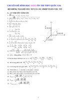 Chuyên đề hình học không gian oxyz luyện thi THPT quốc gia