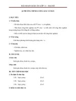 Giáo án Đại số 11 chương 1 bài 2: Phương trình lượng giác cơ bản