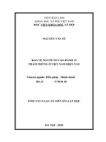 Bảo vệ người tố cáo hành vi tham nhũng ở việt nam hiện nay tt