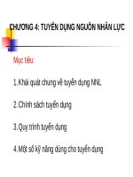 Bài giảng tuyển dụng nguồn nhân lực