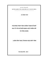 Phương pháp tinh chỉnh tham số mờ gia tử của hệ mờ dạng luật phân lớp và ứng dụng (Luận văn thạc sĩ)