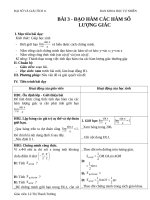 Giáo án Giải tích 11 chương 5 bài 3: Đạo hàm của hàm số lượng giác