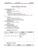 Giáo án Giải tích 11 chương 5 bài 5: Đạo hàm cấp hai