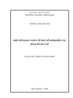 Một số dạng toán về dãy số sinh bởi các hàm số sơ cấp (Luận văn thạc sĩ)