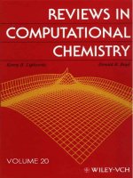 Reviews in computational chemistry vol 20    lipkowitz  boyd