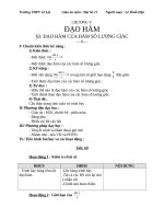 Giáo án Giải tích 11 chương 5 bài 3: Đạo hàm của hàm số lượng giác