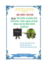 Tìm hiểu và phân tích kiến trúc, chức năng và hoạt động của hệ điều hành Android