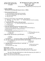 Đề thi KSCL HKI Công nghệ 9 2017  2018