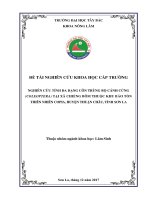 Nghiên cứu tính đa dạng công trùng bộ cánh cứng (coleoptera) tại xã chiềng bôm thuộc khu bảo tồn thiên nhiên copia, huyện thuận châu, tỉnh sơn la 