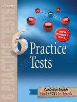 Cambridge english first for schools 6 practice test  format 2015