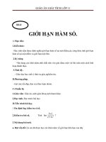 Giáo án Giải tích 11 chương 4 bài 2: Giới hạn của hàm số