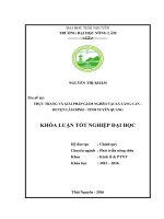 Thực trạng và giải pháp giảm nghèo tại xã Lăng Can – Huyện Lâm Bình – Tỉnh Tuyên Quang. (Khóa luận tốt nghiệp)