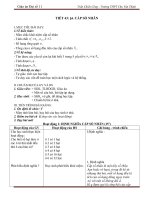 Giáo án Đại số 11 chương 3 bài 4: Cấp số nhân