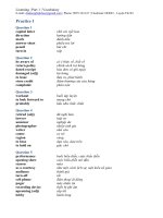 B1 VSTEP listening part 1 vocabulary