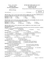 Đề thi thử THPTQG tháng 1 đề 2 2018