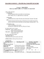 Giáo án Giải tích 11 chương 5 bài 1: Định nghĩa và ý nghĩa của đạo hàm