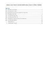 BÁO cáo THỰC HÀNH môn địa CHẤT CÔNG TRÌNH