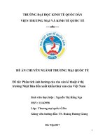 Phân tích ảnh hưởng của rào cản kĩ thuật ở thị trường Nhật Bản đến xuất khẩu thuỷ sản của Việt Nam
