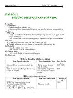 Giáo án Đại số 11 chương 3 bài 1: Phương pháp quy nạp toán học