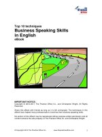 Top 10 techniques  business speaking skills  in english