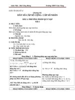 Giáo án Đại số 11 chương 3 bài 1: Phương pháp quy nạp toán học