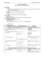 Giáo án Giải tích 11 chương 5 bài 2: Quy tắc tính đạo hàm