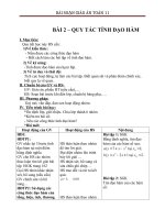 Giáo án Giải tích 11 chương 5 bài 2: Quy tắc tính đạo hàm