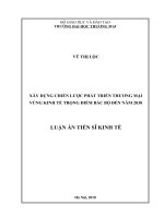 Xây dựng chiến lược phát triển thương mại vùng kinh tế trọng điểm Bắc Bộ đến năm 2030 (Luận án tiến sĩ)