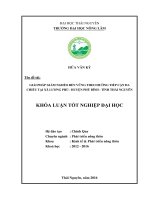 Giải pháp giảm nghèo bền vững theo hướng tiếp cận đa chiều trên địa tại xã Lương Phú  huyện Phú Bình  tỉnh Thái Nguyên . (Khóa luận tốt nghiệp)