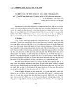 Nghiên cứu chỉ tiêu sinh lý hóa sinh và khả năng xử lý nước thải lò mổ của rau dừa nước