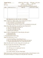 Đề kiểm tra LS đl lớp 4, 5 năm học 2015 2016