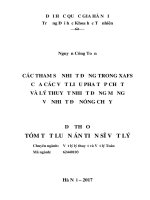 CÁC THAM số NHIỆT ĐỘNG TRONG XAFS của các vật LIỆU PHA tạp CHẤT và lý THUYẾT NHIỆT ĐỘNG MẠNG về NHIỆT độ NÓNG CHẢY 